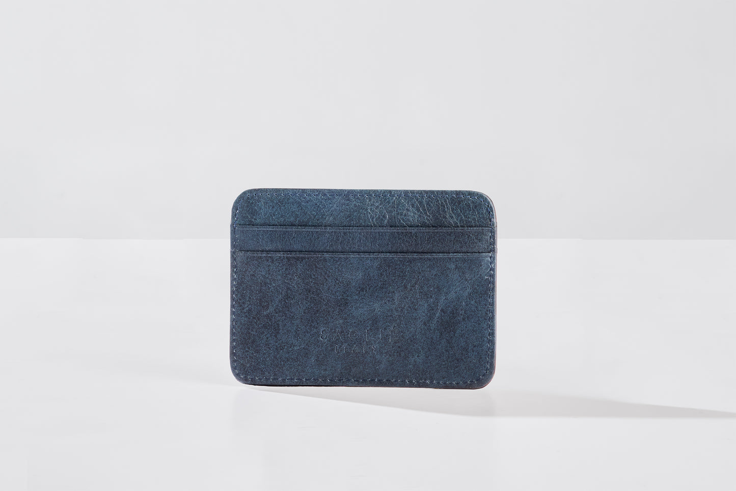 Tarjetero Cuero Classic - Blue Navy