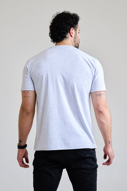 Polera Algodón Pima - Grey Melange