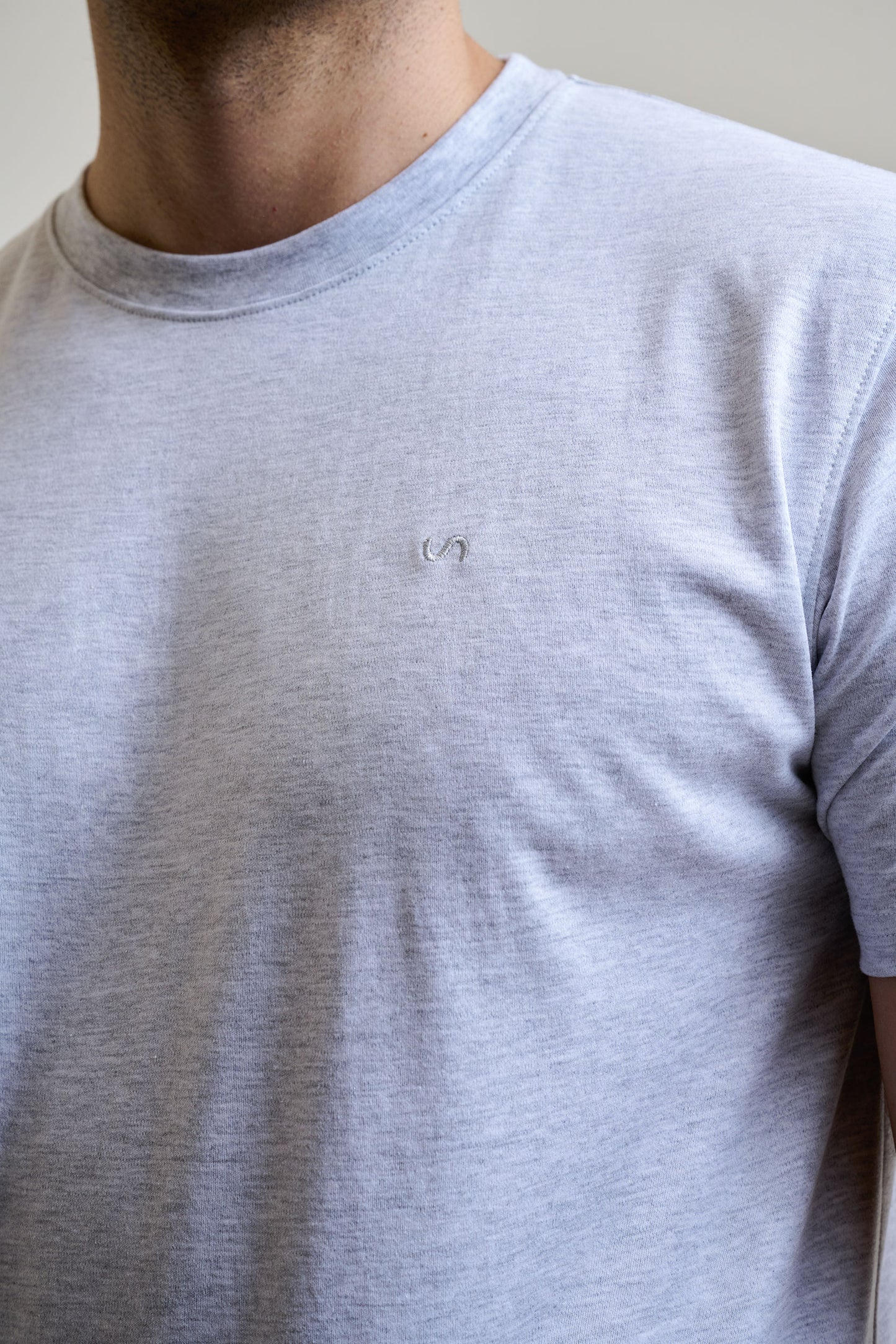 Polera Algodón Pima - Grey Melange