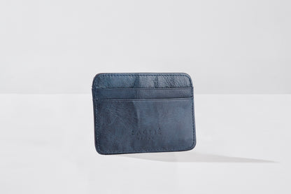 Tarjetero Cuero Classic - Blue Navy