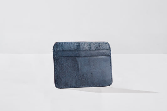 Tarjetero Cuero Classic - Blue Navy