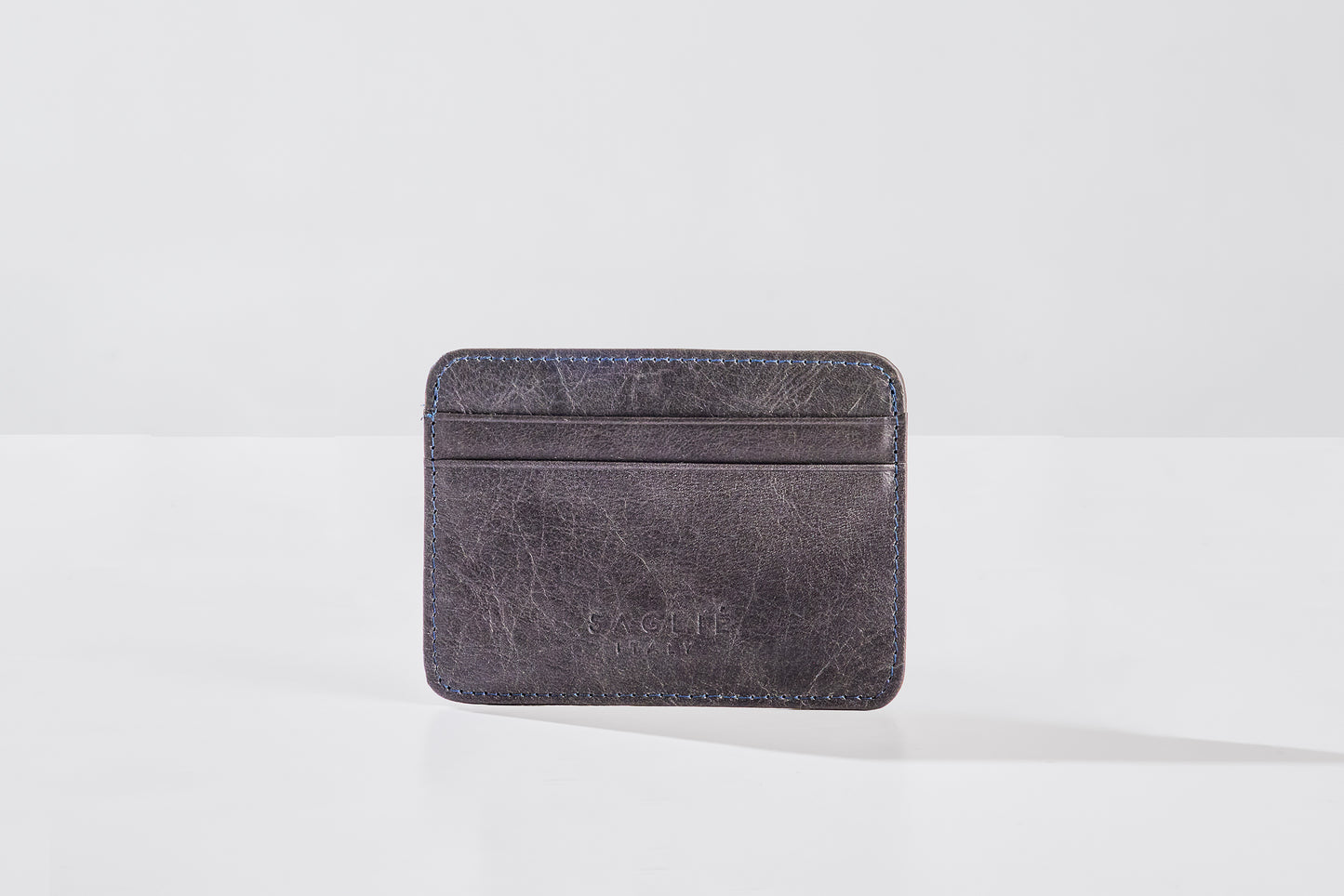 Tarjetero Cuero Classic - Dark Grey