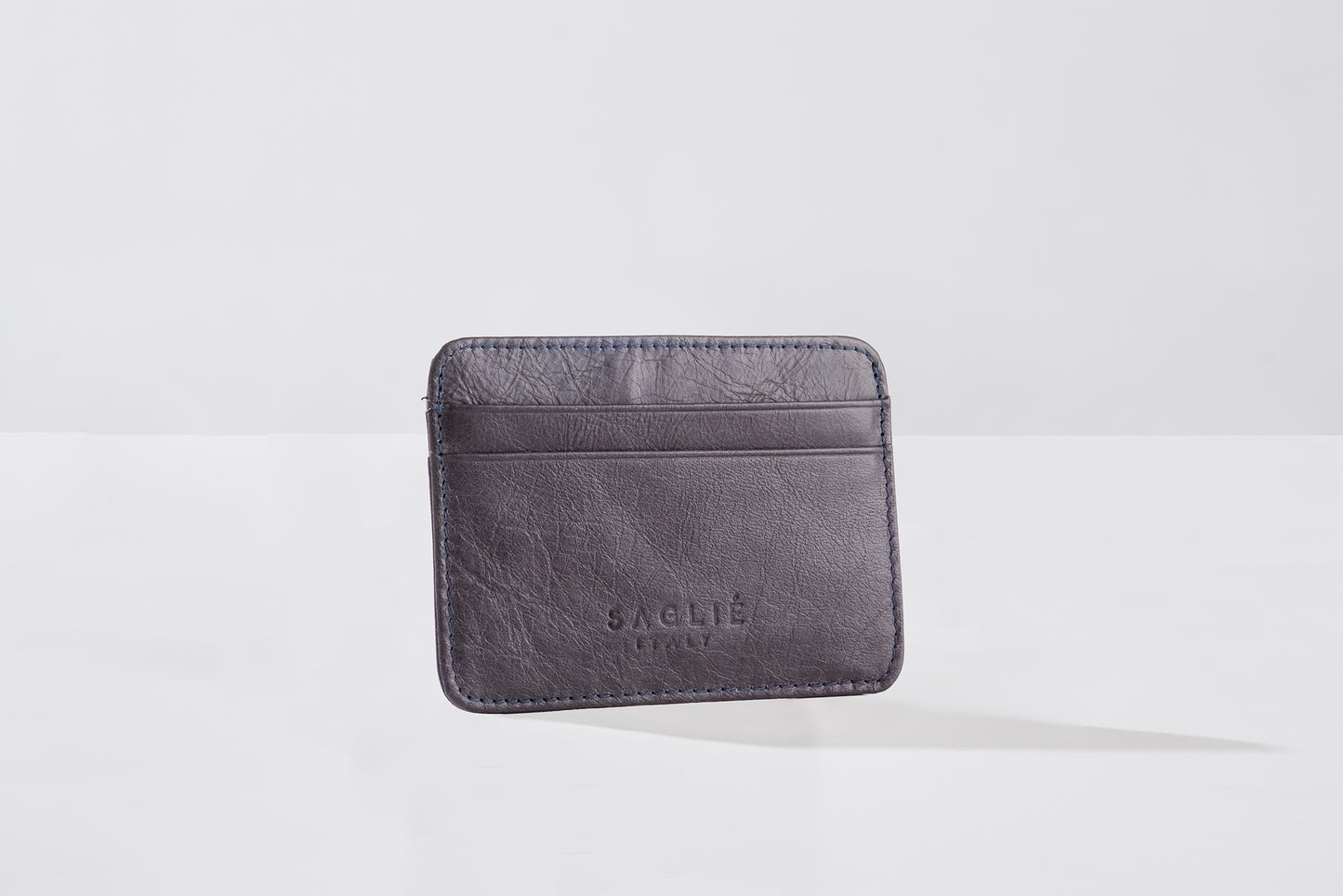 Tarjetero Cuero Classic - Dark Grey