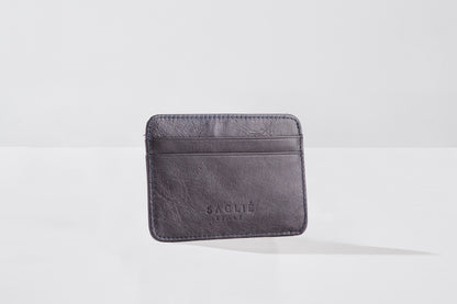 Tarjetero Cuero Classic - Dark Grey